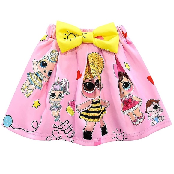 LOL SURPRISE! Princess Party Cartoon w/ Yellow Bow Skirt• Ages 3-4 years - Picture 1 of 4